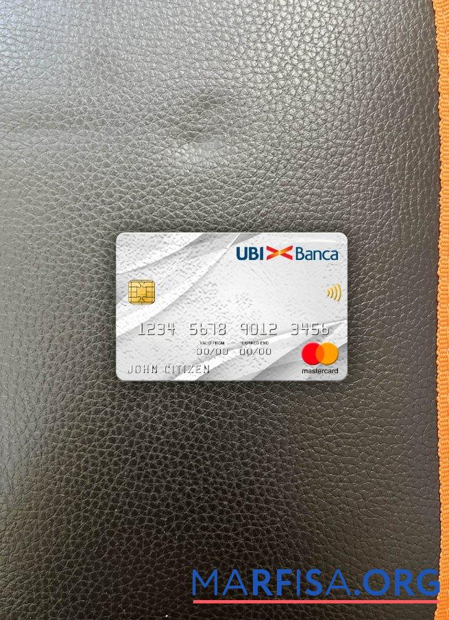 Downloadable Italy UBI bank mastercard photolook front download for verification